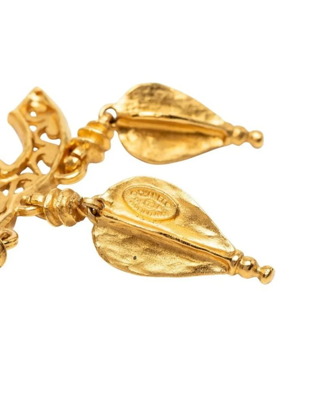 Chanel Vintage CC Logo Brooch Gold Plated